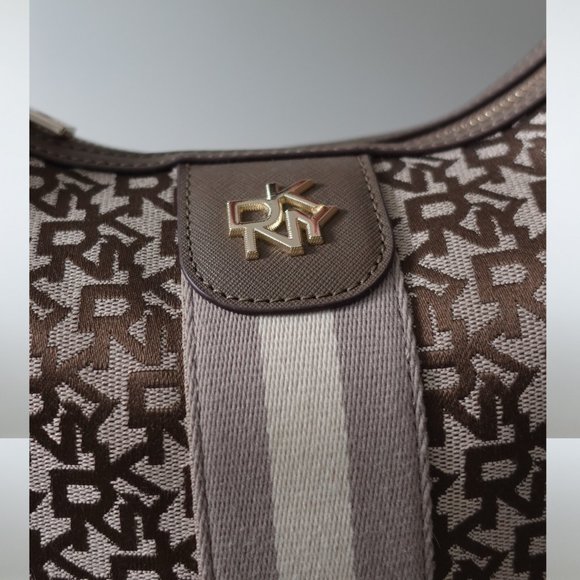 DKNY All Over Monogram Print Shoulder Bag - Picture 7 of 14